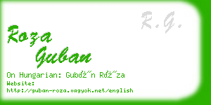 roza guban business card